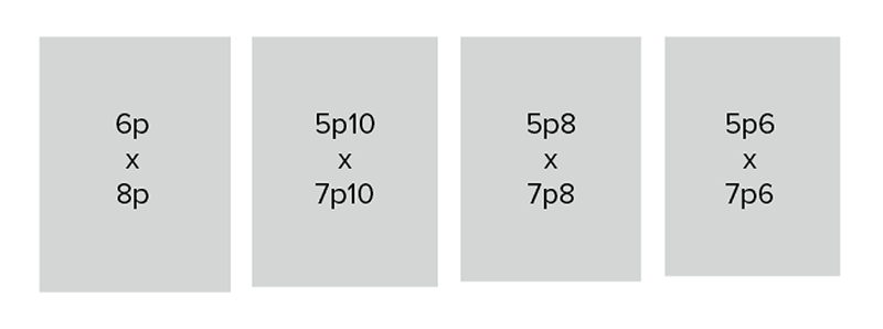 Portrait sizes