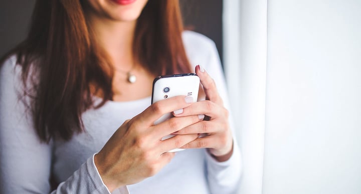 Student texting