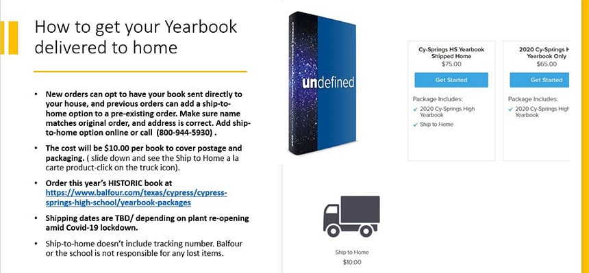 Cypress Springs_yearbook shipped home