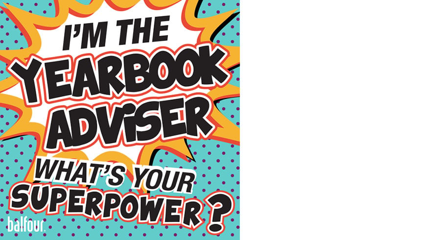 Yearbook adviser superhero button